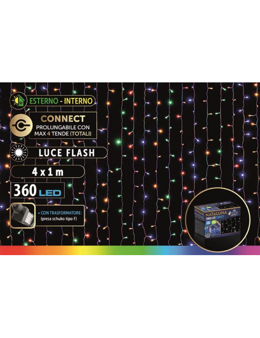 360 LED TENT 4x1m CONNECT MULTICOLOR FLASH LIGHT