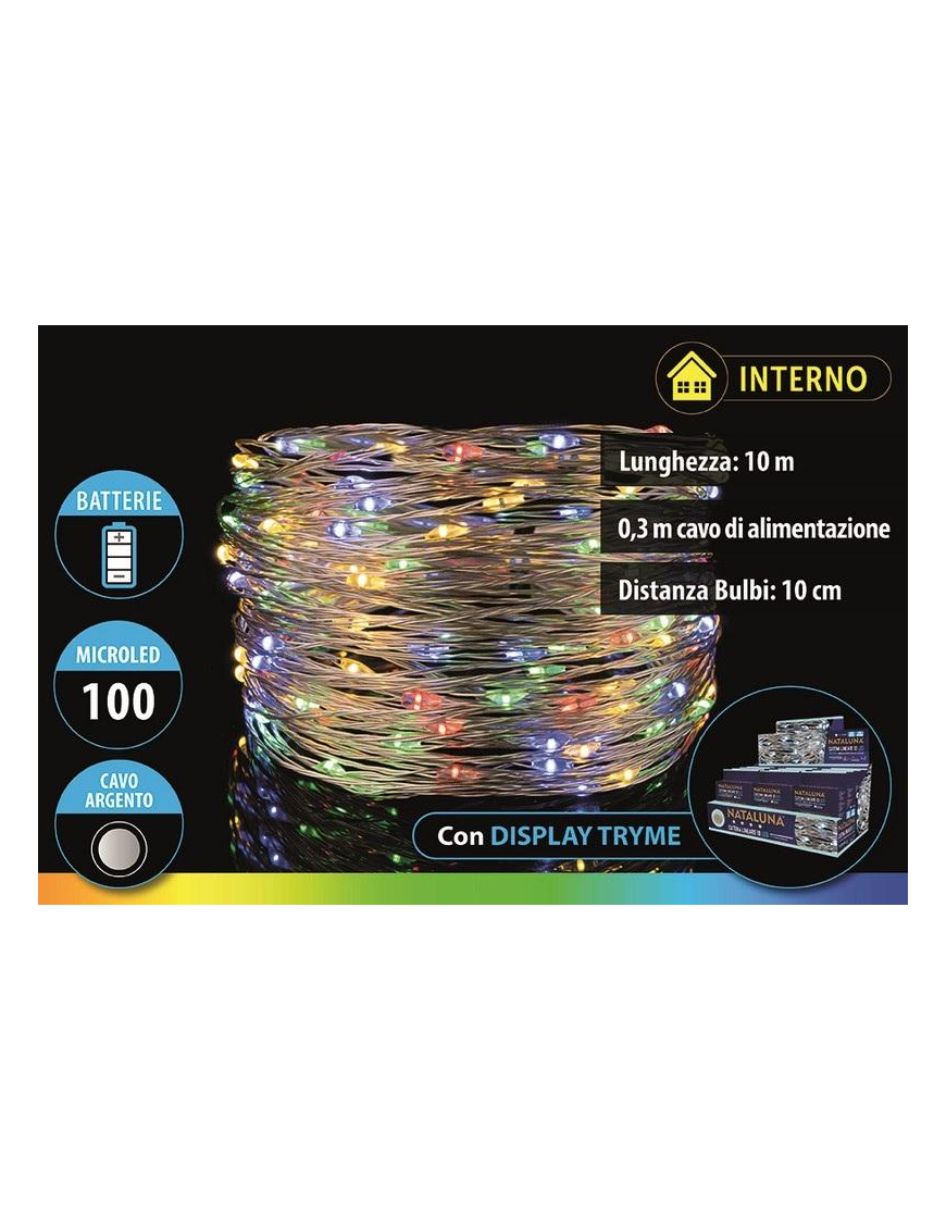 MULTICOLOR SERIE 100 MICROLED A BATTERIA 10m