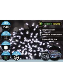BIANCO FREDDO CAVO VERDE 1500LED  75+5mt