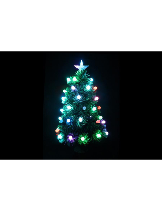 GREEN TREE 60cm 55 MULTICOLOR LIGHTS WITH SPHERES