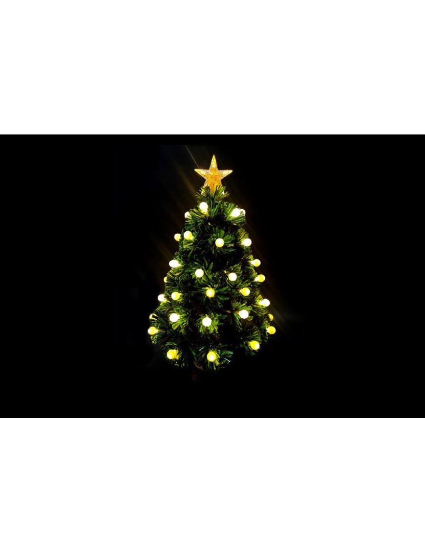 GREEN TREE 60cm 55 CLASSIC LIGHTS WITH SPHERES