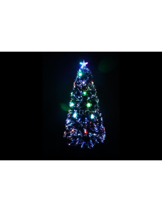 MULTICOLOR FIBER OPTIC TREE 90cm 18 LIGHTS