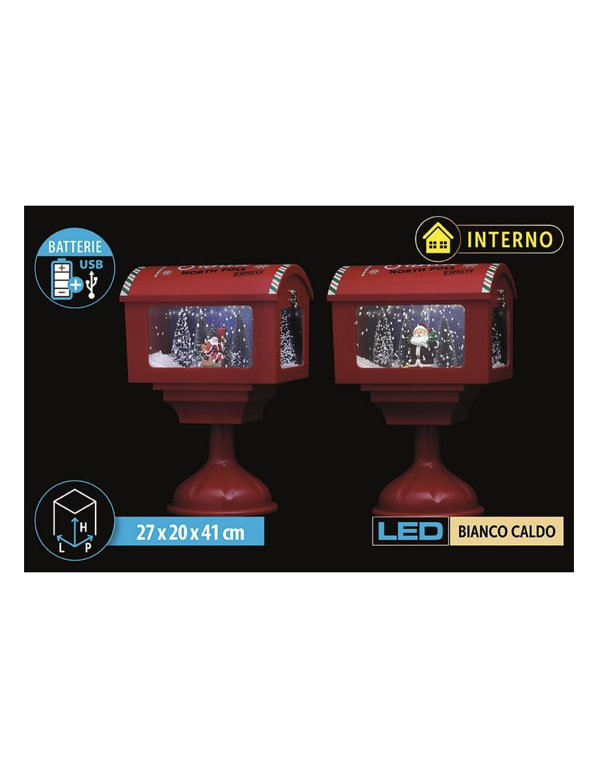 CASSETTA POSTA  27x20x41cm CON LED+MUSICA