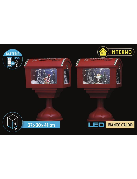 CASSETTA POSTA  27x20x41cm CON LED+MUSICA