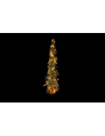 ALBERO ORO LUCE CALDA 50cm 60LED+TIMER