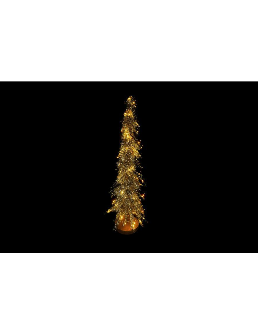 ALBERO ORO LUCE CALDA 50cm 60LED+TIMER