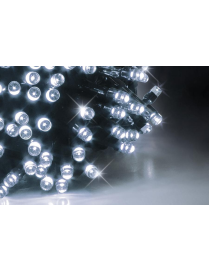 200 LED SOLAR LINEAR CHAIN ??WITH TRYME DISPLAY, 20m GREEN CABLE, COLD LIGHT
