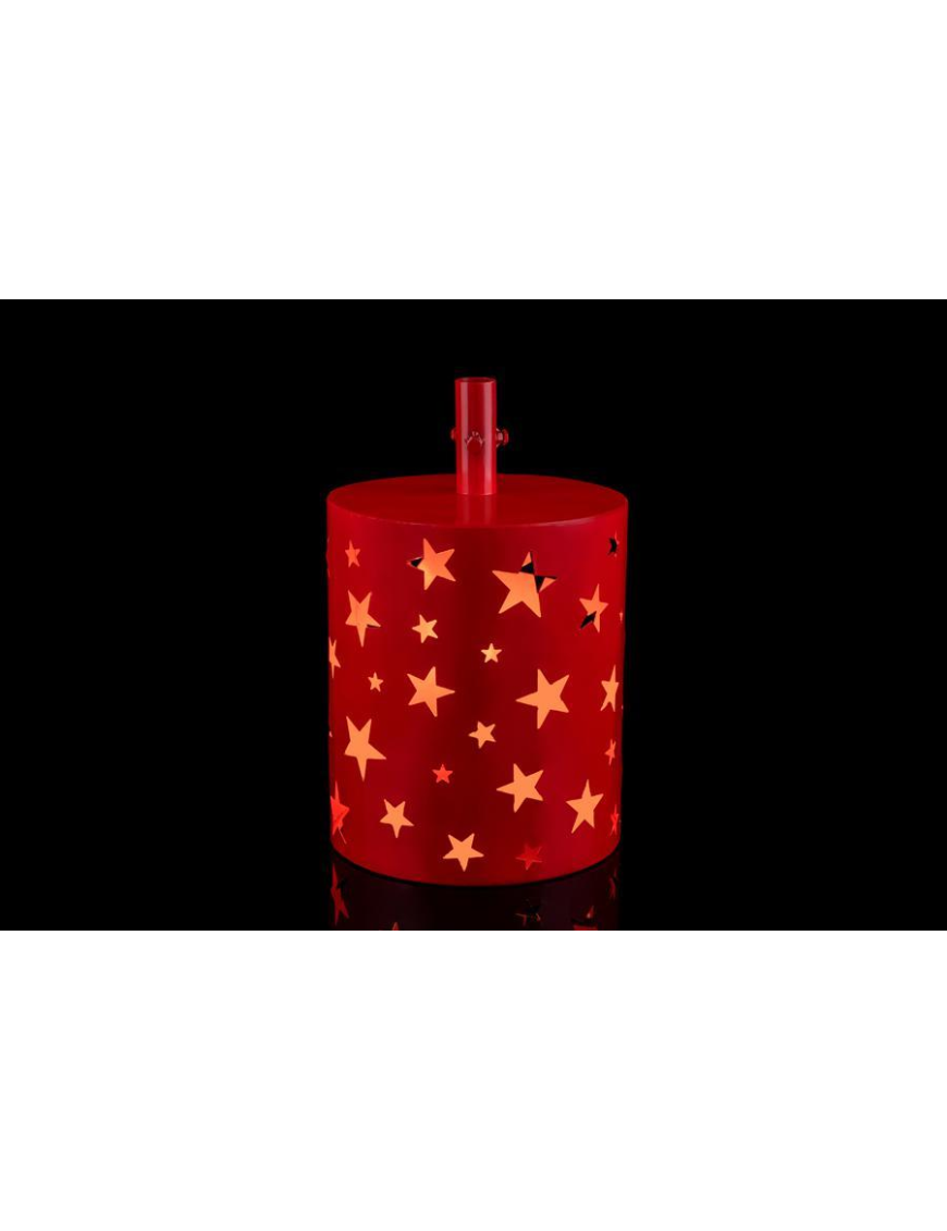 BASE X ALBERO METALLO 30x48cm CON LED ROSSO