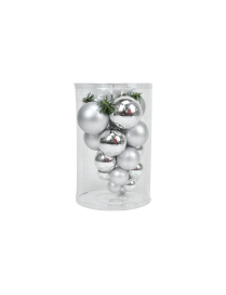21 pieces of assorted SILVER PICON SPHERES, POLISHED AND MATTE