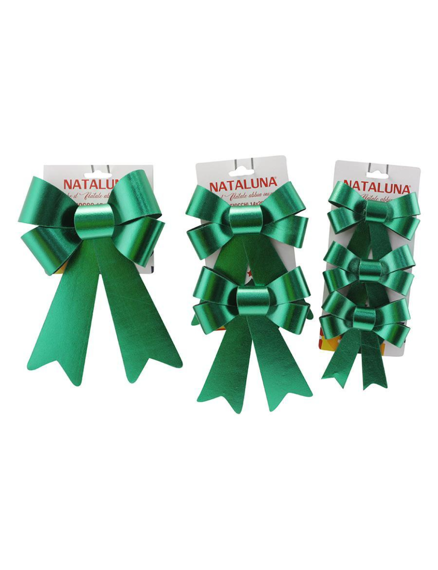 Green Christmas Cockade, 3 Assorted Sizes