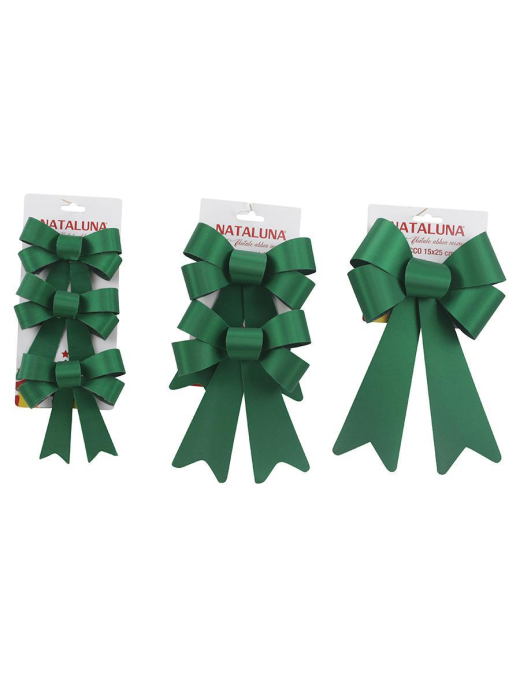 Green Christmas Cockade, 3 Assorted Sizes