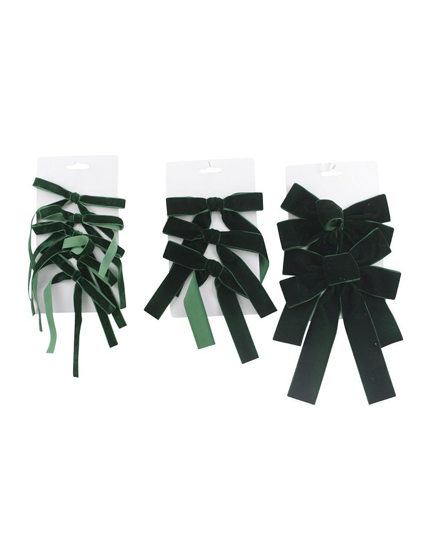 FIOCCHI NATALIZI  VERDE SCURO 3 MISURE ASSORTITE
