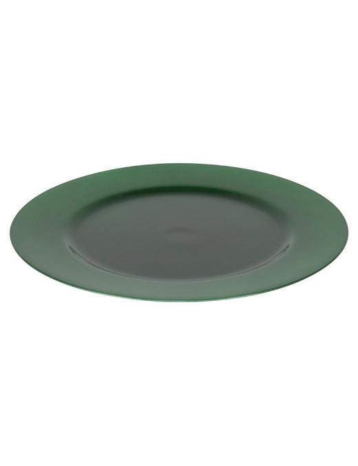 SOTTOPIATTO LISCIO 33cm VERDE SCURO