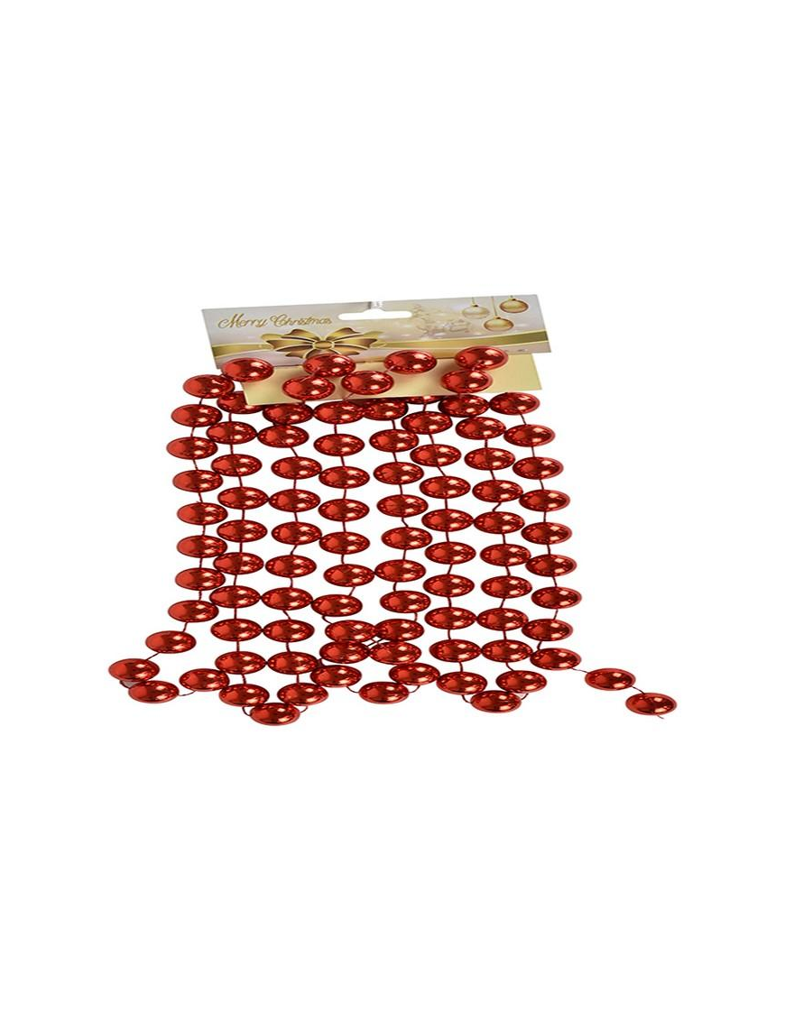 GHIRLANDA PERLINE ROSSO 2x270cm