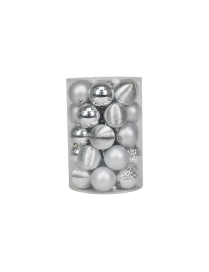 8cm SPHERES 34 pieces SILVER