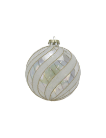 SFERA 10cm TRASPARENTE/BIANCO