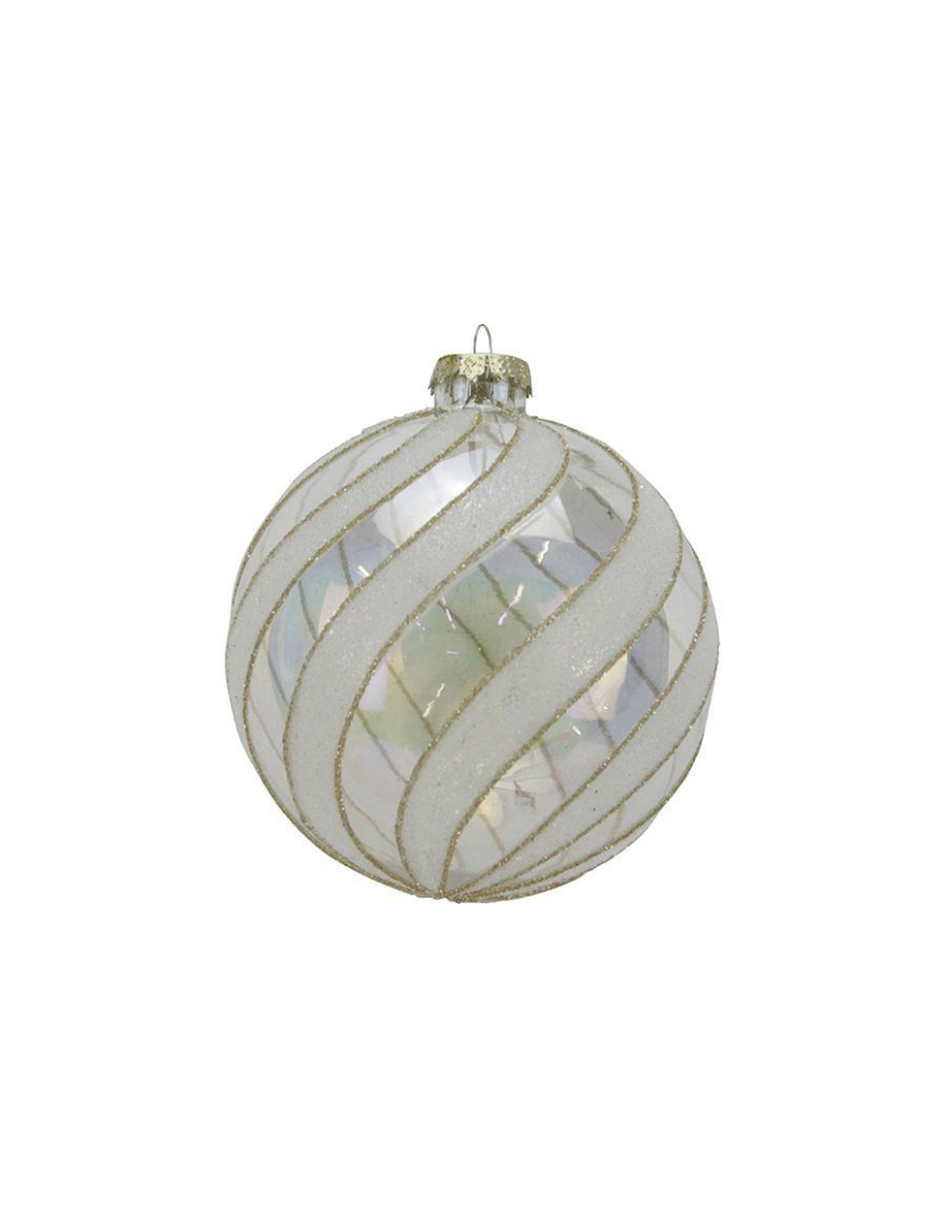 SFERA 10cm TRASPARENTE/BIANCO
