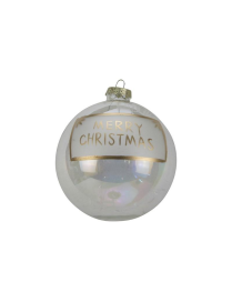 SFERA  8cm TRASPARENTE/BIANCO