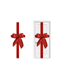 RED DOOR BOW 50x60cm