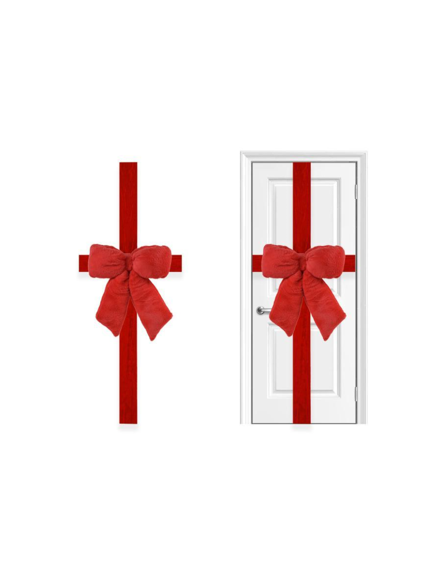 RED DOOR BOW 50x60cm