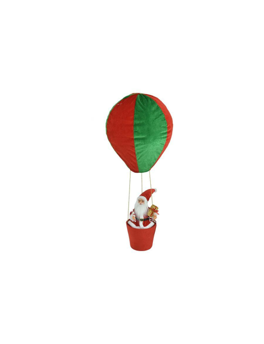 MONGOLFIERA CON BABBO ROSSO/VERDE 35x85cm