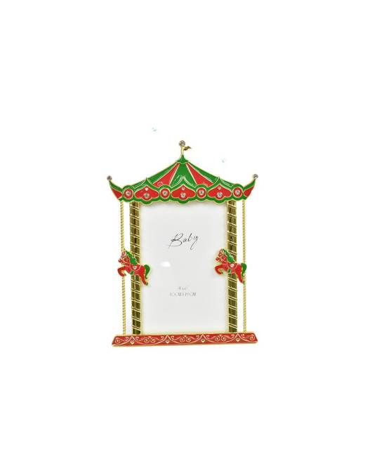 GREEN/RED PHOTO FRAME 16x22cm CIRCUS LINE