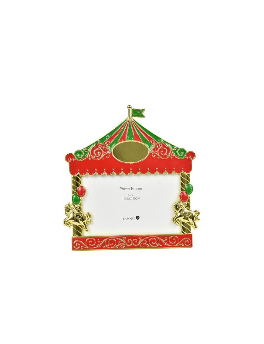 PORTAFOTO VERDE/ROSSO 16x22cm LINEA CIRCUS