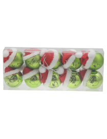 SFERA MODELLO GRINCH VERDE  6cm 10pezzi