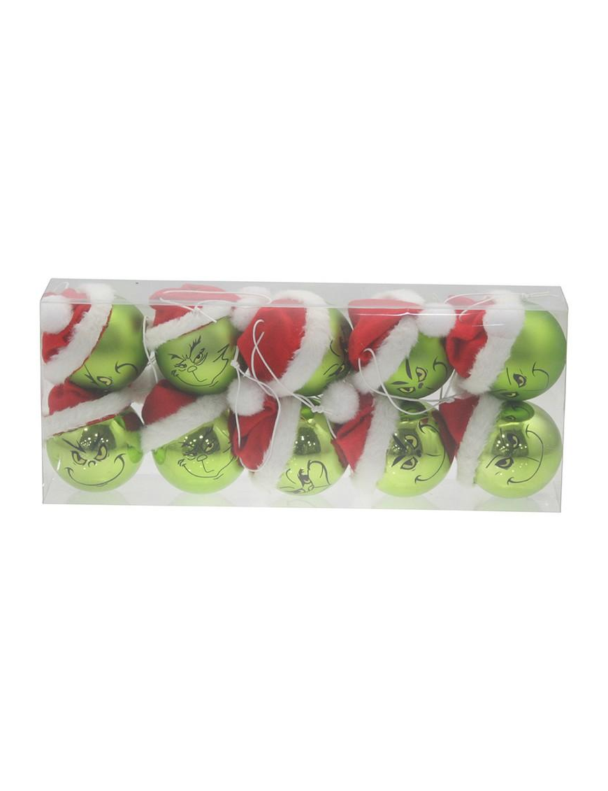 SFERA MODELLO GRINCH VERDE  6cm 10pezzi