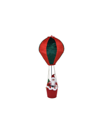 MONGOLFIERA CON BABBO ROSSO/VERDE 40x92cm