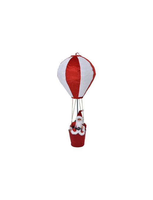 MONGOLFIERA CON BABBO BIANCO/ROSSO 40x92cm