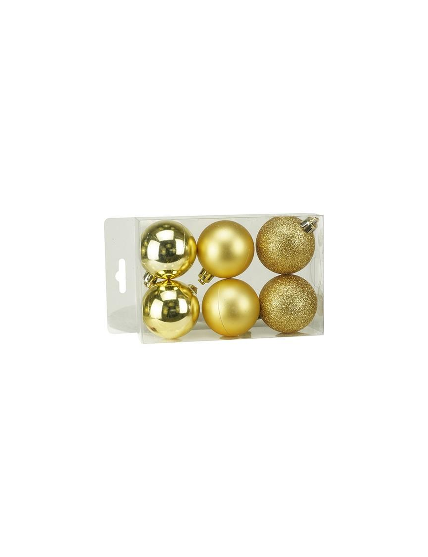 ORO SFERE  5cm 6pezzi LUCIDA/MATTA