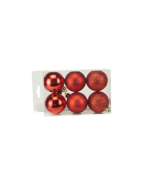 ROSSO SFERE  5cm 6pezzi LUCIDA/MATTA