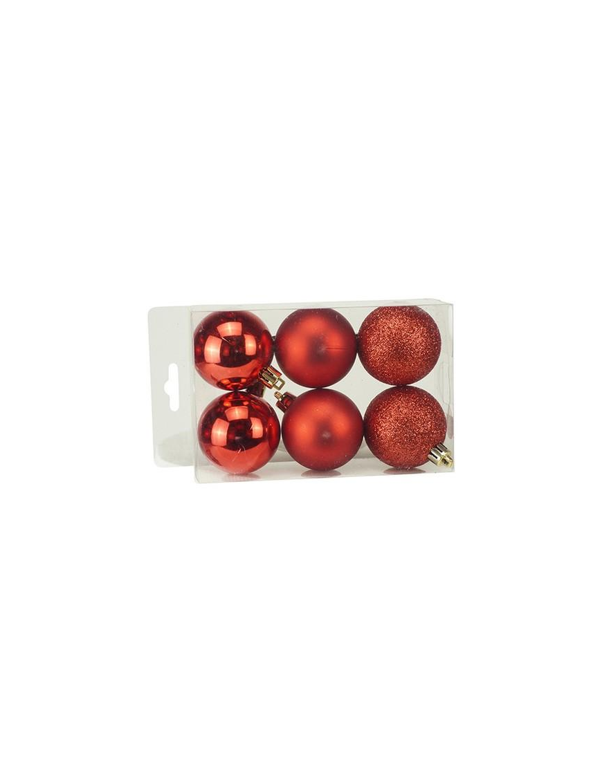 ROSSO SFERE  5cm 6pezzi LUCIDA/MATTA