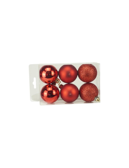 ROSSO SFERE  5cm 6pezzi LUCIDA/MATTA