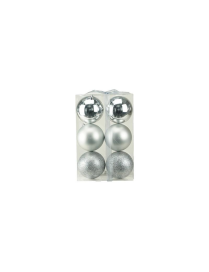 ARGENTO SFERE 10cm 6pezzi LUCIDA/MATTA