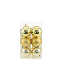 ORO SFERE  8cm 12pezzi LUCIDA/MATTA