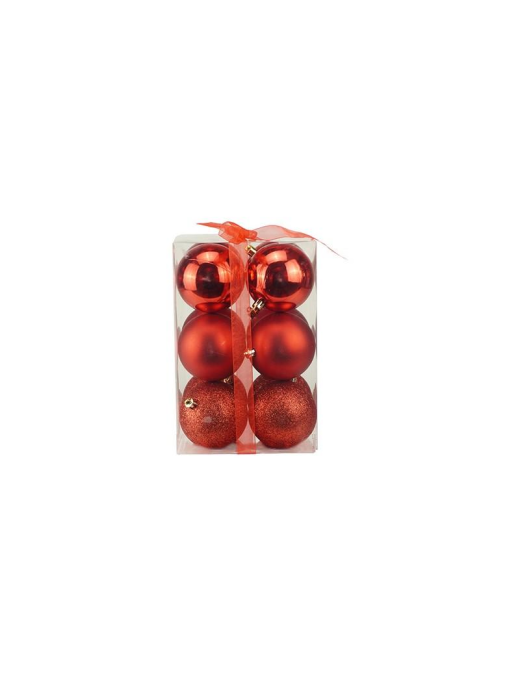 ROSSO SFERE  8cm 12pezzi LUCIDA/MATTA