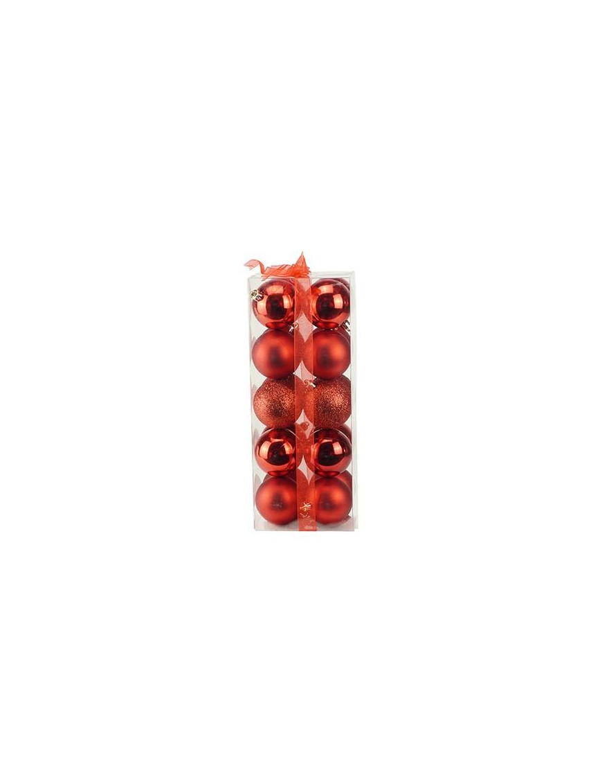 ROSSO SFERE  6cm 20pezzi LUCIDA/MATTA