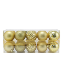 ORO SFERE  6cm 20pezzi LUCIDA/MATTA