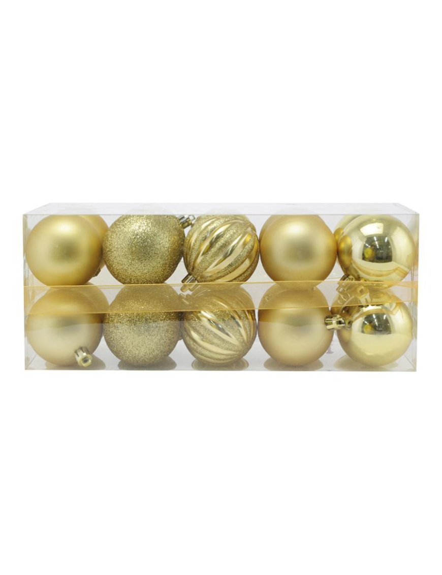 ORO SFERE  6cm 20pezzi LUCIDA/MATTA