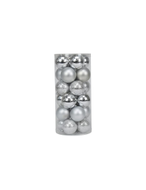SFERE LUCIDE, MATTE E GLITTERATE ARGENTO  7cm 24pezzi