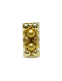 9cm 15pcs GOLD SHINY, MATTE AND GLITTERY SPHERES
