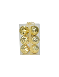 SFERE ROMBI/SAGOMATE ORO 10cm 6pezzi
