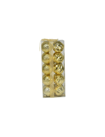 SFERE ROMBI/SAGOMATE ORO  6cm 20pezzi