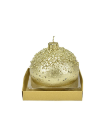 ROUND GOLD CANDLE 9cm diameter