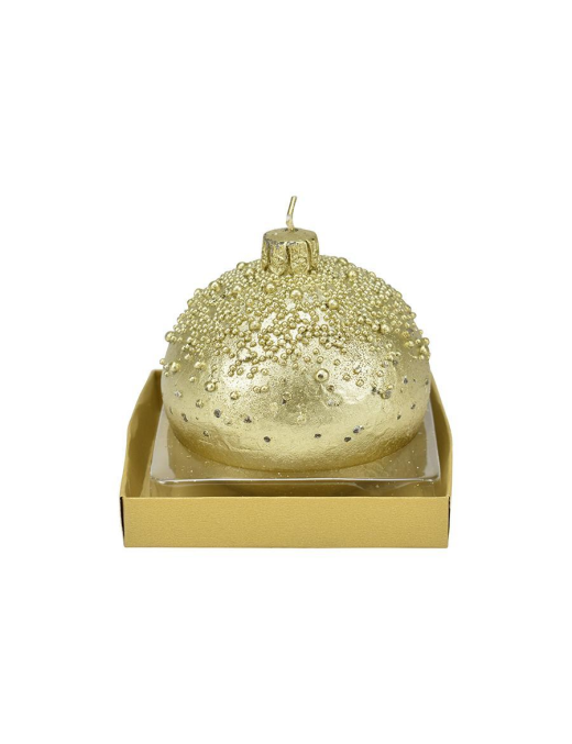 ROUND GOLD CANDLE 9cm diameter