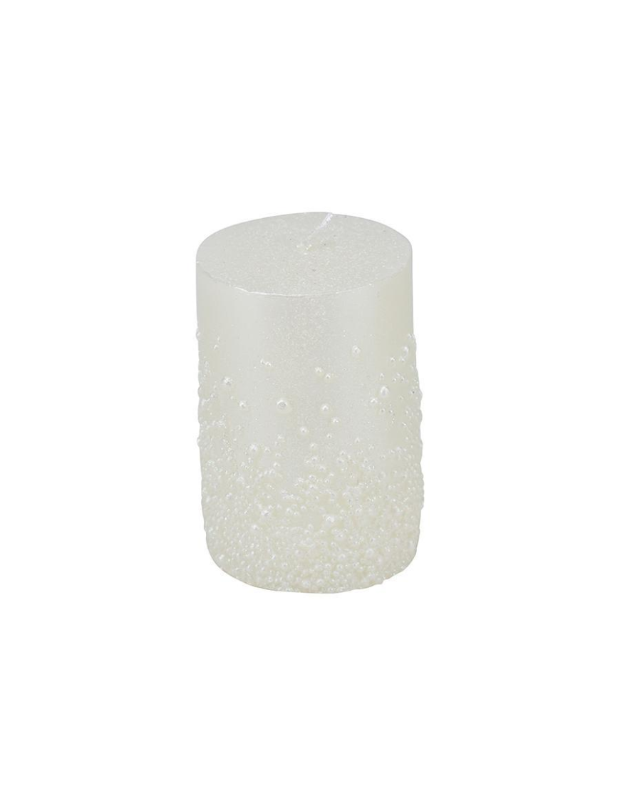WHITE CYLINDER CANDLE 7x10cm