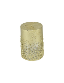 CANDELA  ORO CILINDRO 7x10cm