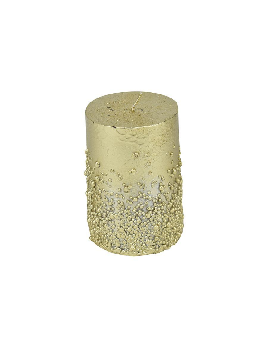 CANDELA  ORO CILINDRO 7x10cm